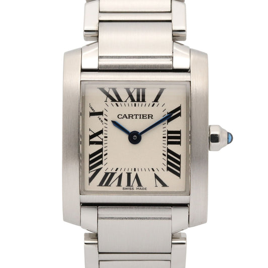 Cartier Watch Tank Francaise SM Silver Stainless Steel