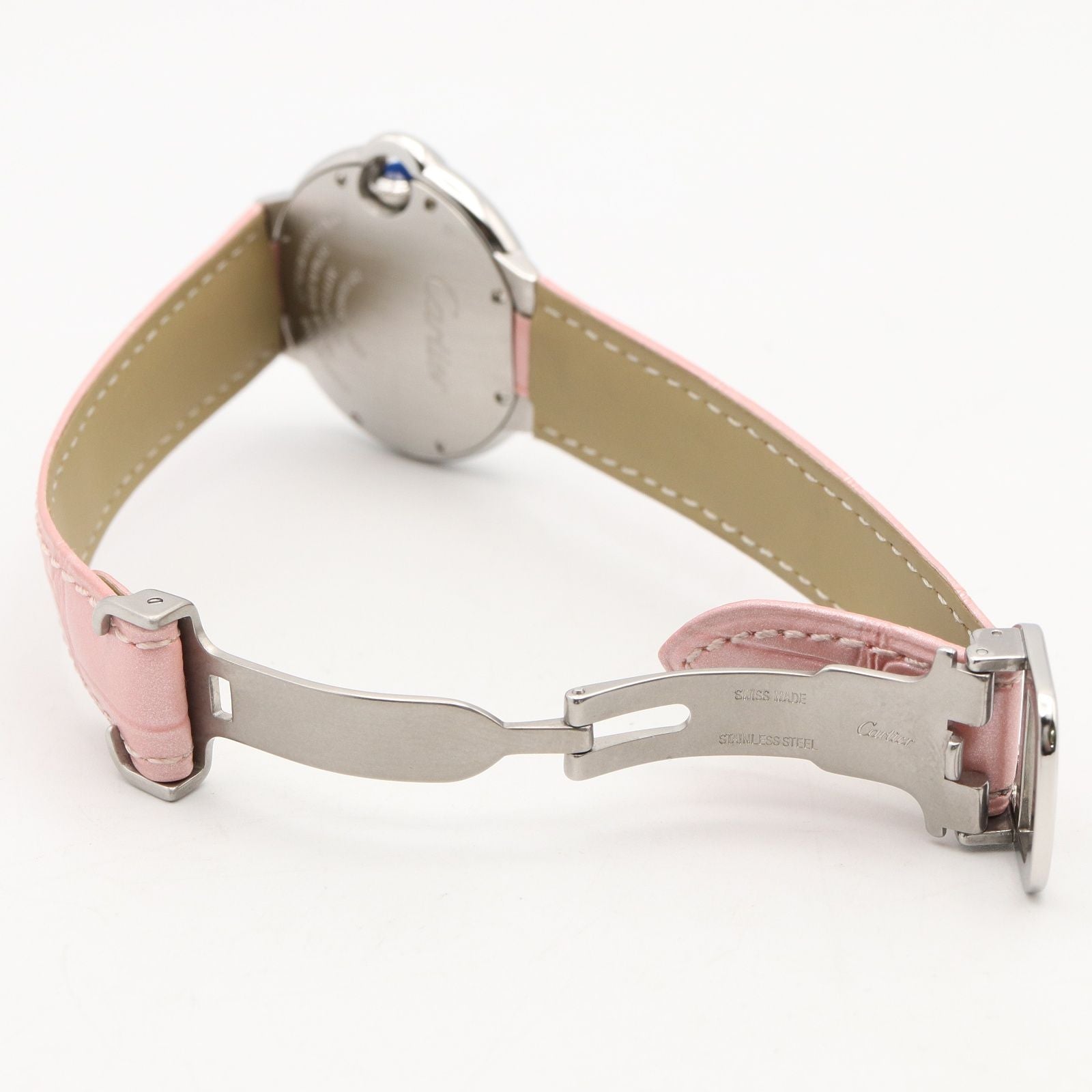 Cartier Watch Baron Blue Pink Stainless Steel — view 5