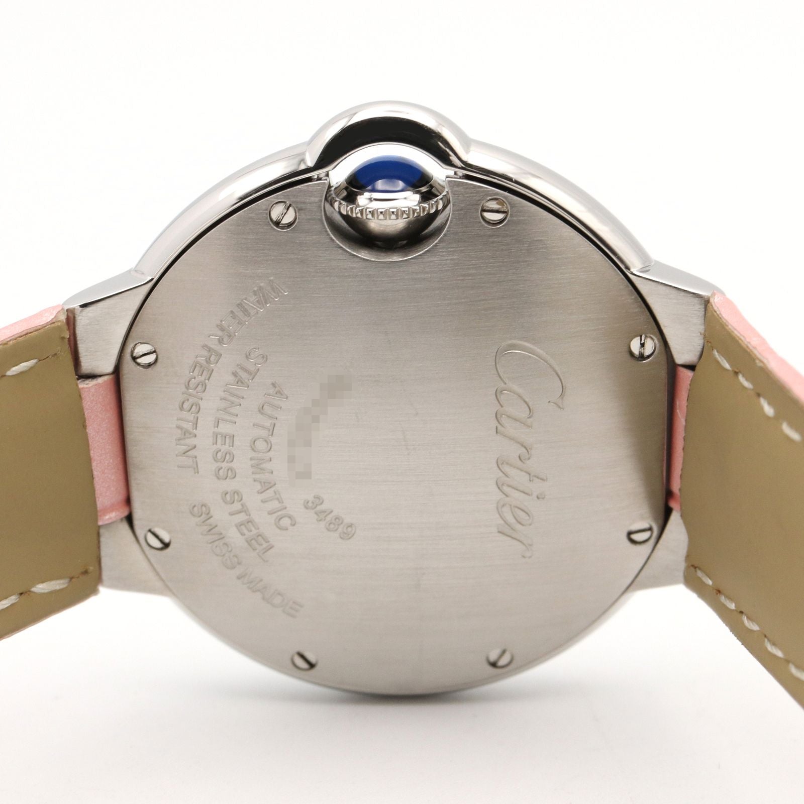 Cartier Watch Baron Blue Pink Stainless Steel — view 6