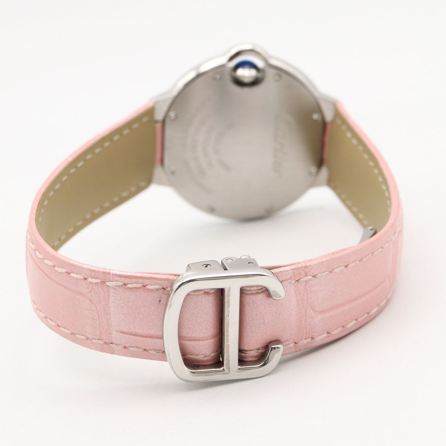 Cartier Watch Baron Blue Pink Stainless Steel — view 4