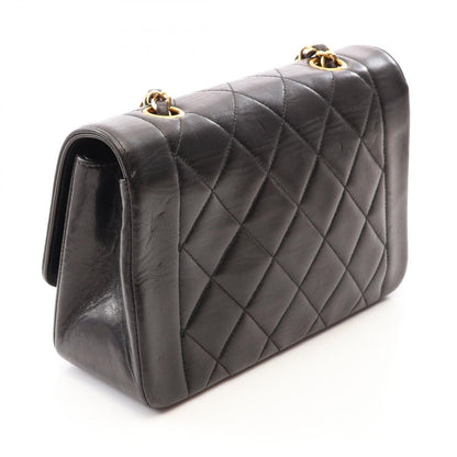 Chanel Shoulder Bag Quilted Diana Flap Black Lambskin Chain — view 2