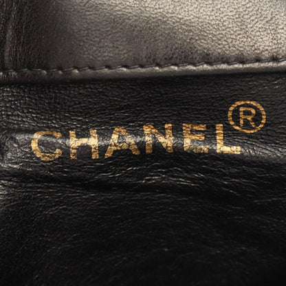 Chanel Backpack Quilted Black Lambskin Double Turnlock Chain — view 4