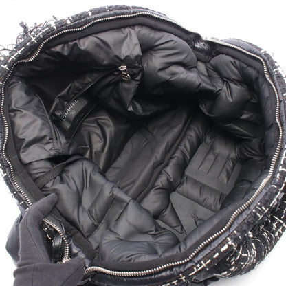 Chanel Tote Bag Dedoune Coconage 2-Way Black White Nylon Fabric — view 3