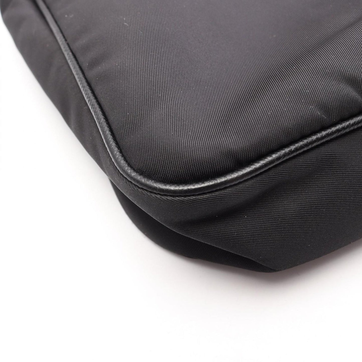 Prada Shoulder Bag Re Edition 2-Way Black Nylon Saffiano Leather — view 8
