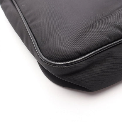 Prada Shoulder Bag Re Edition 2-Way Black Nylon Saffiano Leather — view 8