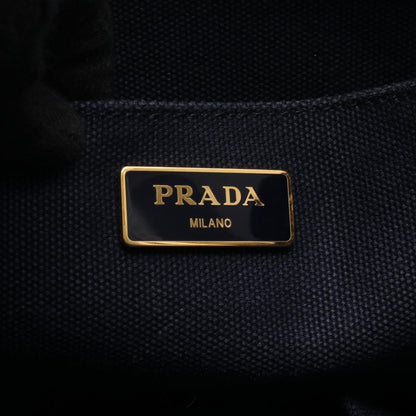 Prada Tote Bag Canapa 2-Way Navy Caviar Leather — view 4