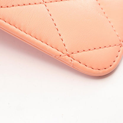 Chanel Shoulder Bag Quilted 2-Way Coral Pink Lambskin Small Flap Chain — view 8