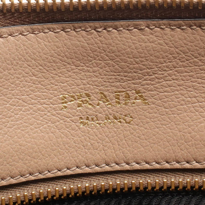 Prada Glace'Calfskin 2-Way Beige Leather Handbag — view 4