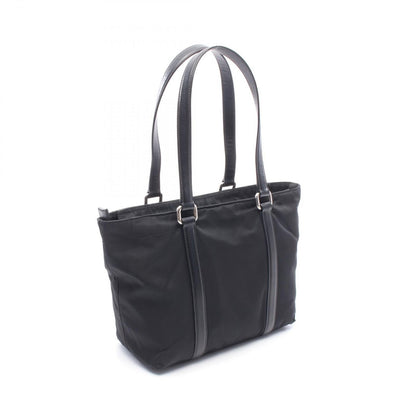 Prada Tote Bag Triangle Logo Black Nylon Saffiano Leather Mini — view 2