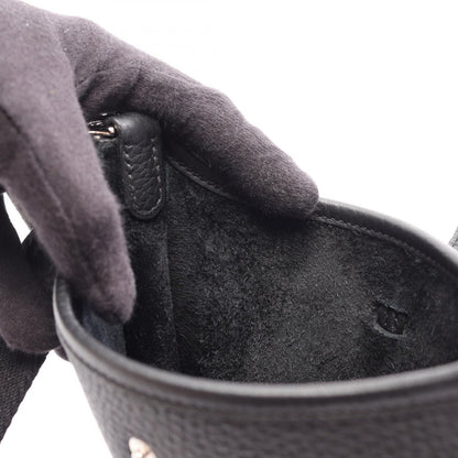 Hermes Shoulder Bag Evelyne Amazon TPM Black Leather — view 6