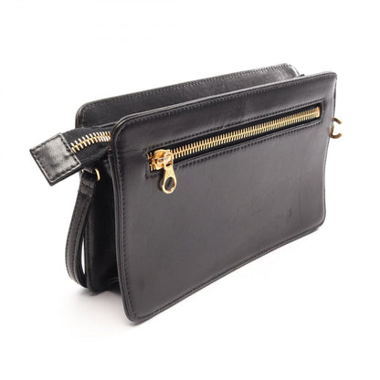 Chanel Clutch CC Logo Black Lambskin Second — view 2