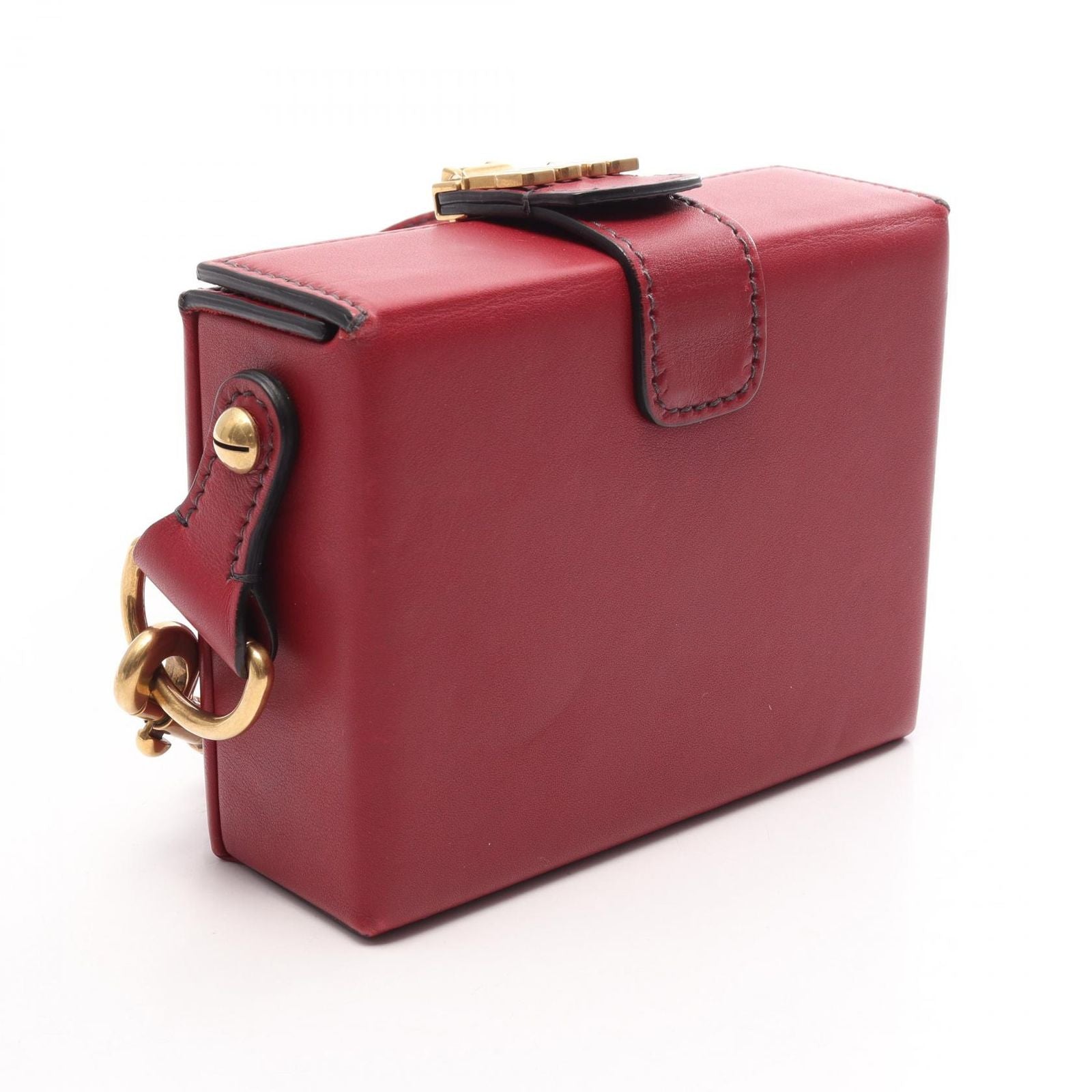 Dior Shoulder Bag Addict Small Box Amaranth Leather Box — view 2