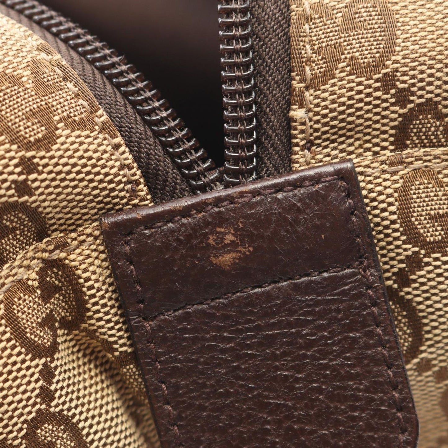 Gucci Boston Bag GG Canvas Beige Sherry Line — view 6