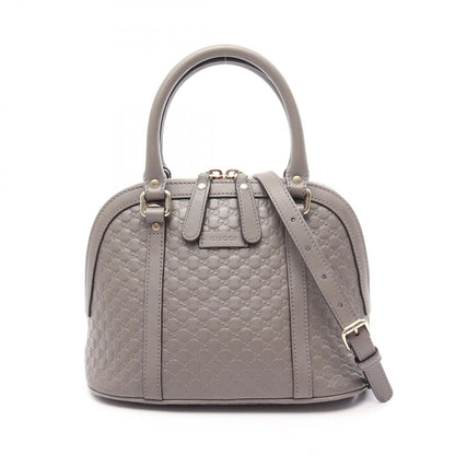 Gucci Micro Guccissima 2-Way Gray Leather GG Shoulder Bag