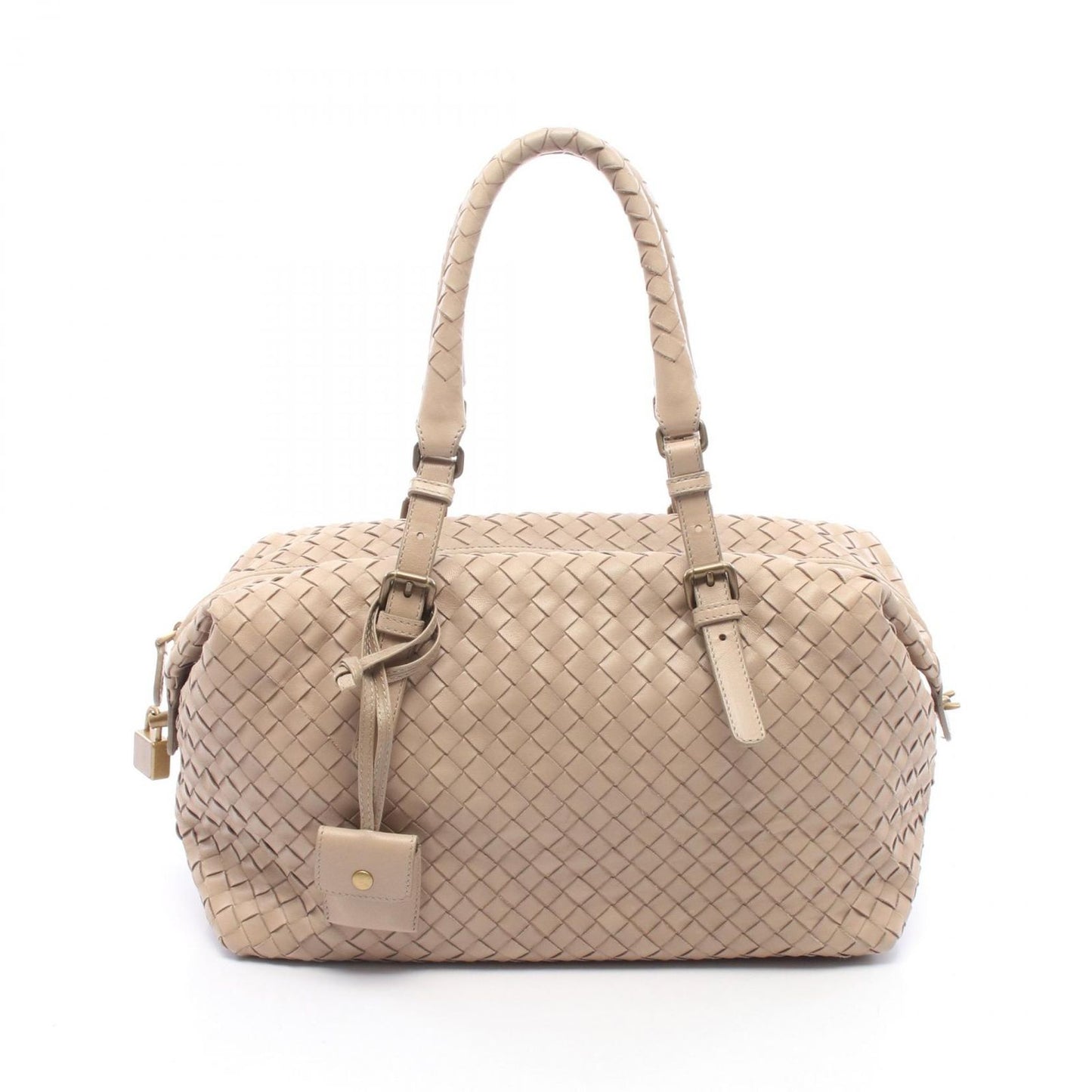 Bottega Veneta Intrecciato Beige Leather Handbag