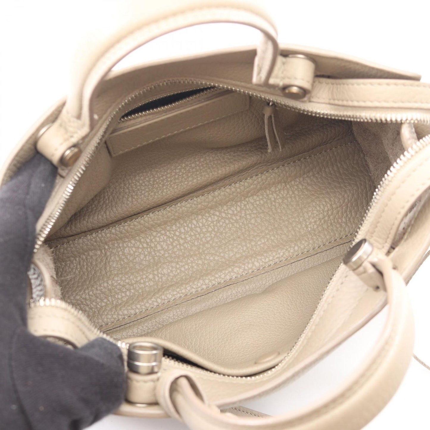 Balenciaga Black Out City XS 2-Way Gray Leather Handbag — view 3