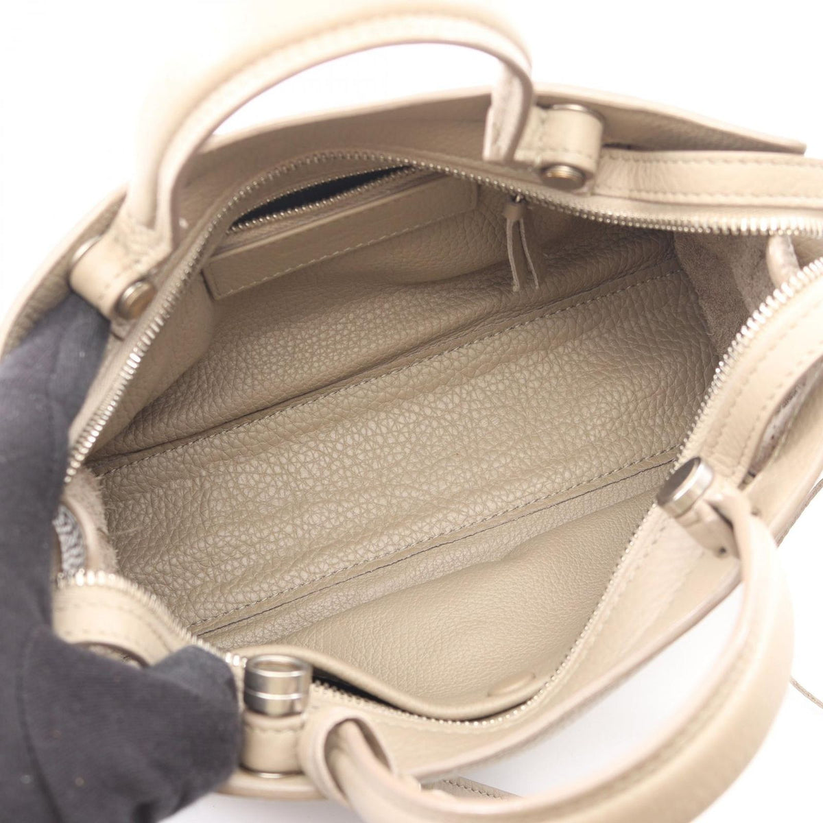 Balenciaga Black Out City XS 2-Way Gray Leather Handbag — view 3
