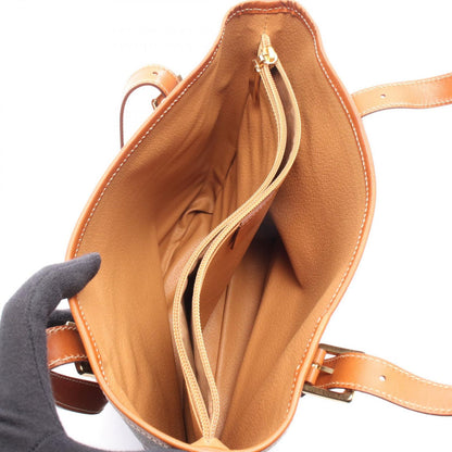 Celine Tote Bag Macadam Brown Dark Canvas Leather — view 3