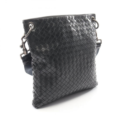 Bottega Veneta Shoulder Bag Intrecciato Black Navy Leather — view 2