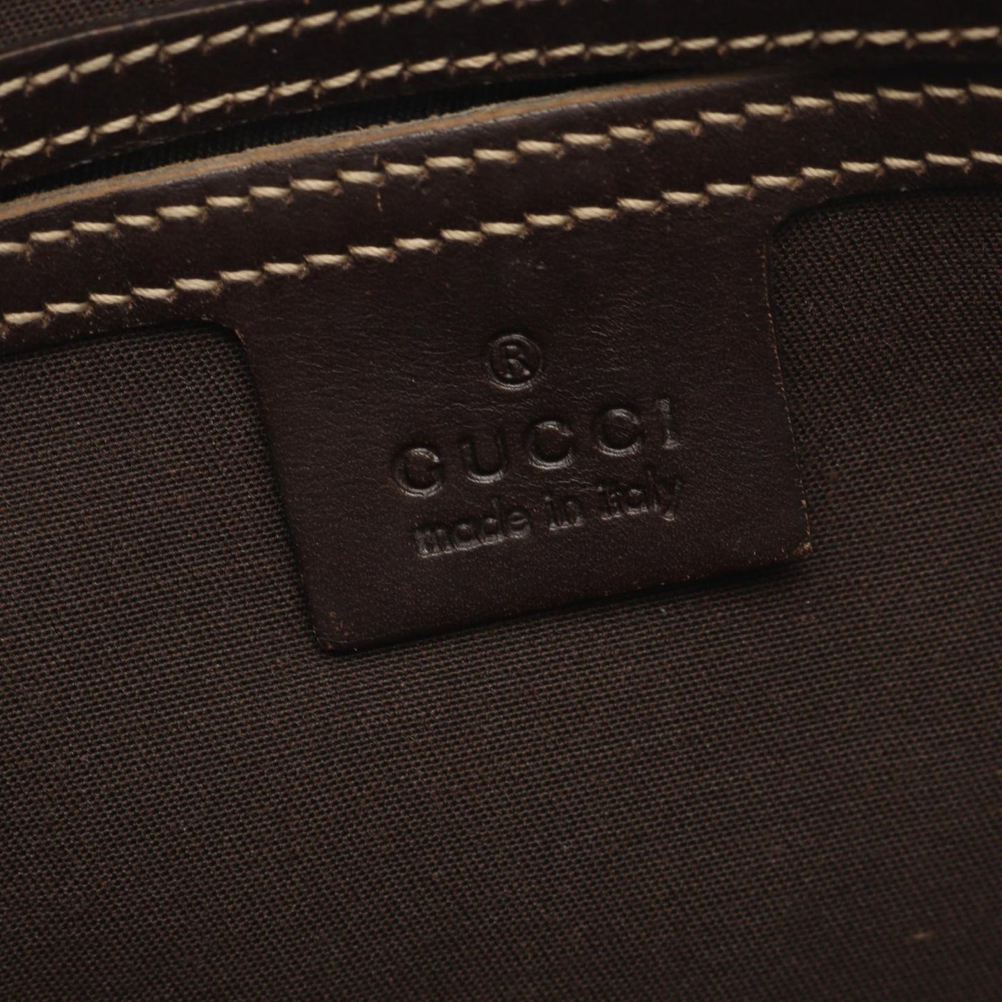Gucci Shoulder Bag GG Supreme Beige Brown Canvas Leather — view 4