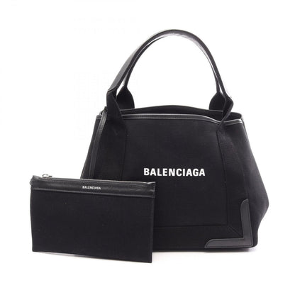 Balenciaga Tote Bag Navy Cabas S Black Leather
