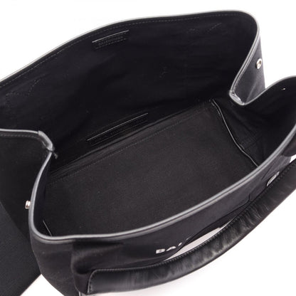 Balenciaga Tote Bag Navy Cabas S Black Leather — view 3