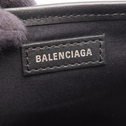 Balenciaga Tote Bag Navy Cabas S Black Leather — view 4