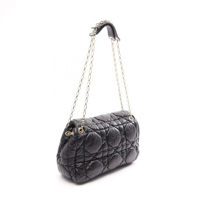 Dior Shoulder Bag Milly la Foret Cannage Black Leather Chain — view 2