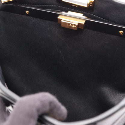 Fendi Peekaboo Large 2-Way Black Leather Handbag — view 6