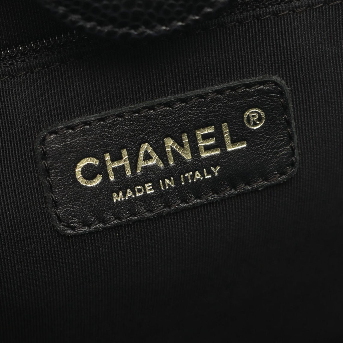 Chanel Tote Bag Quilted Petite Shopping PST Black Caviar Leather Chain — view 4