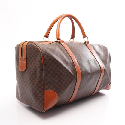 Celine Boston Bag Macadam Bag Brown Canvas Leather — view 2