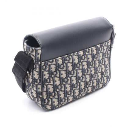Dior Shoulder Bag Oblique Kids Ivory Navy Black Canvas Leather — view 2