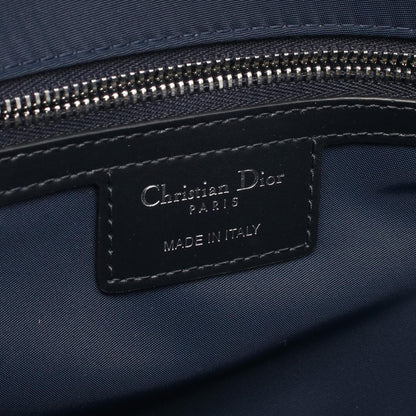 Dior Shoulder Bag Oblique Kids Ivory Navy Black Canvas Leather — view 4