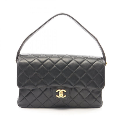 Chanel Quilted Face Black Lambskin Shoulder Bag