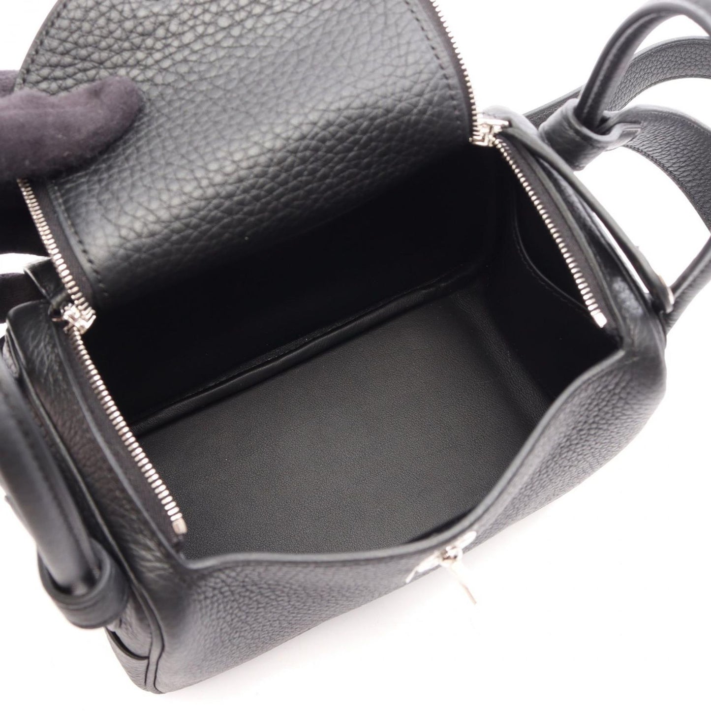Hermes Shoulder Bag Lindy Mini Black — view 3