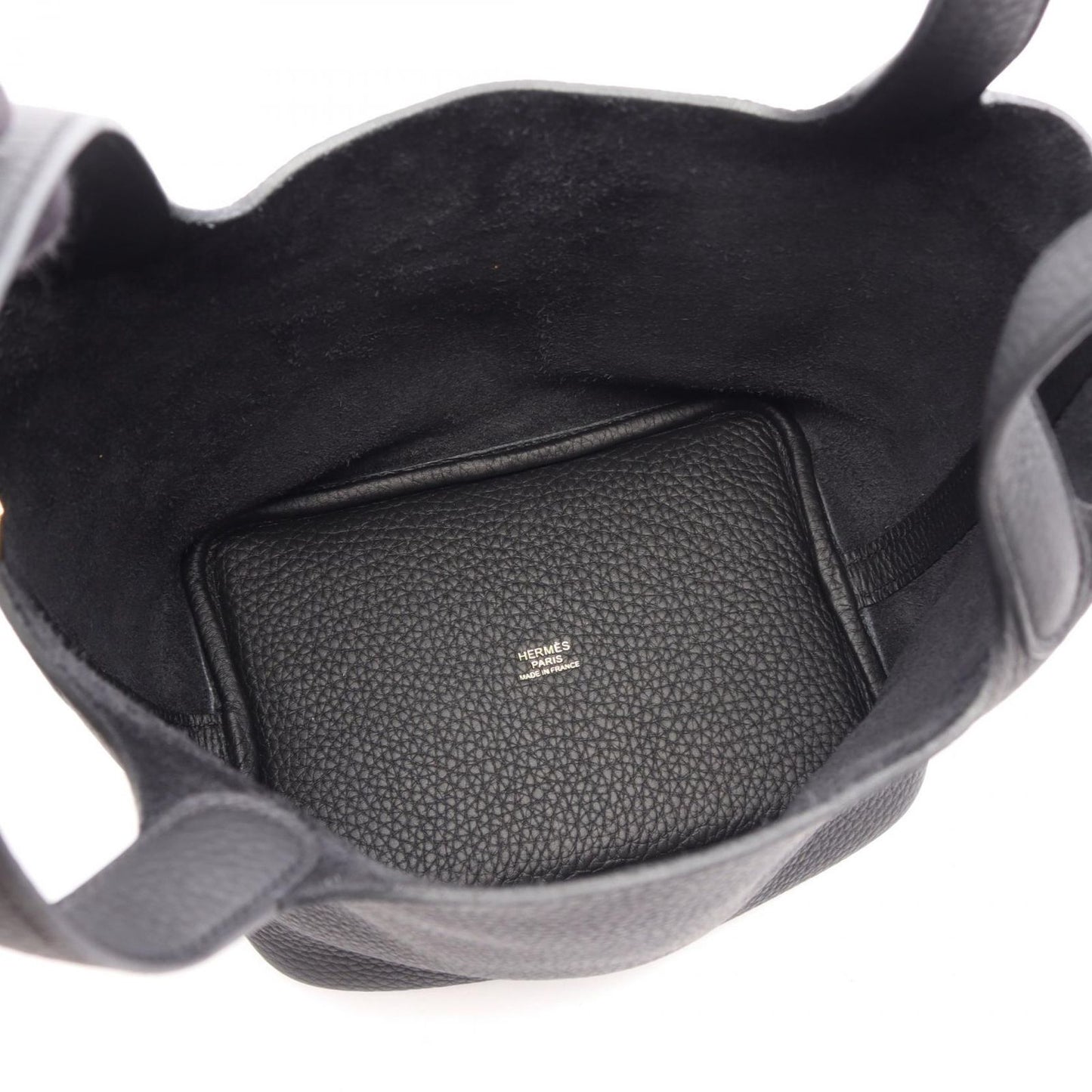 Hermes Picotin Lock PM Black Leather Handbag — view 3