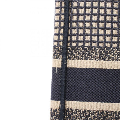 Dior Handbag Book Tote Vertical la Mort Navy Beige Canvas Mini — view 7