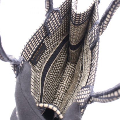 Dior Handbag Book Tote Vertical la Mort Navy Beige Canvas Mini — view 3