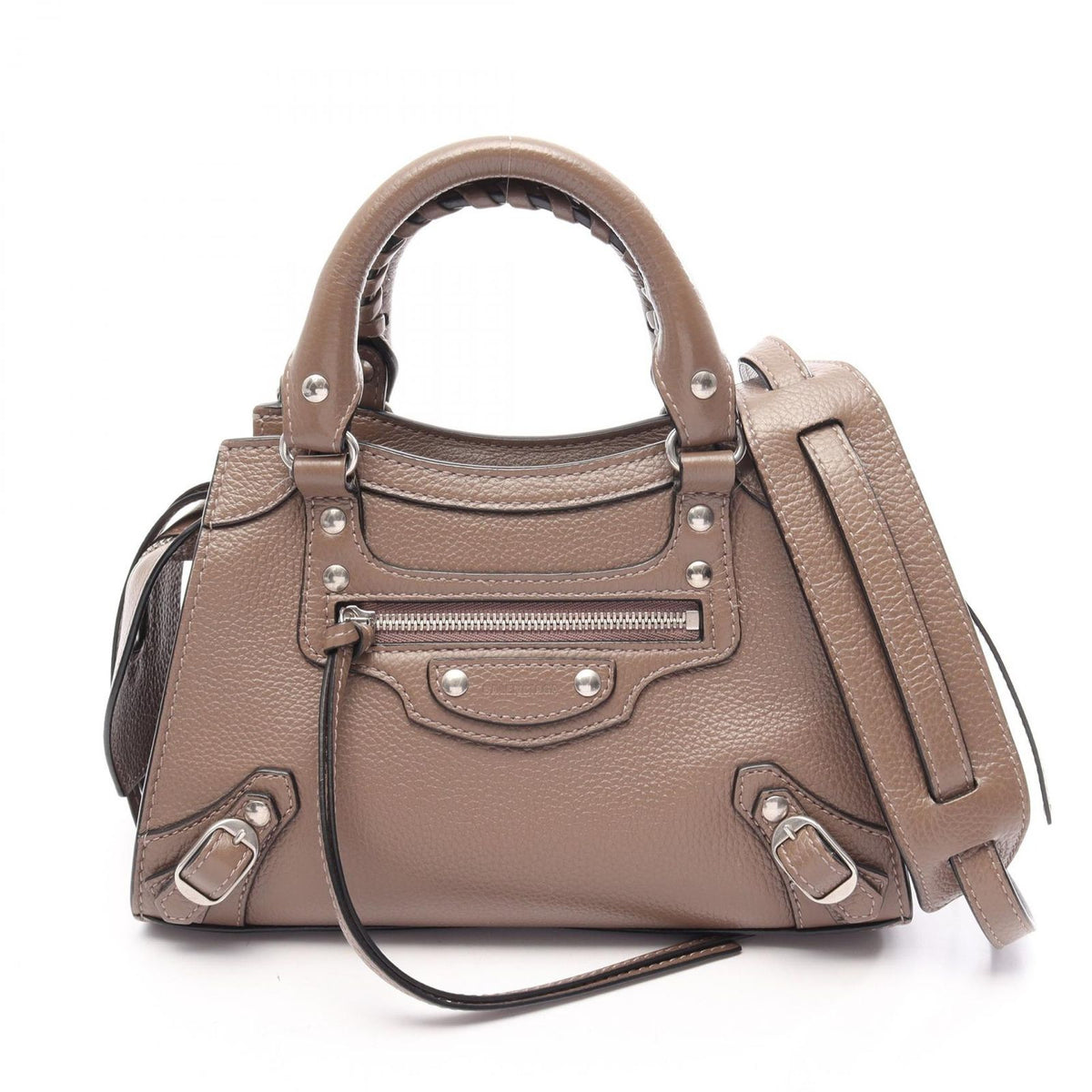 Balenciaga Neo Class City Mini 2-Way Gray Leather Neo Classic Handbag