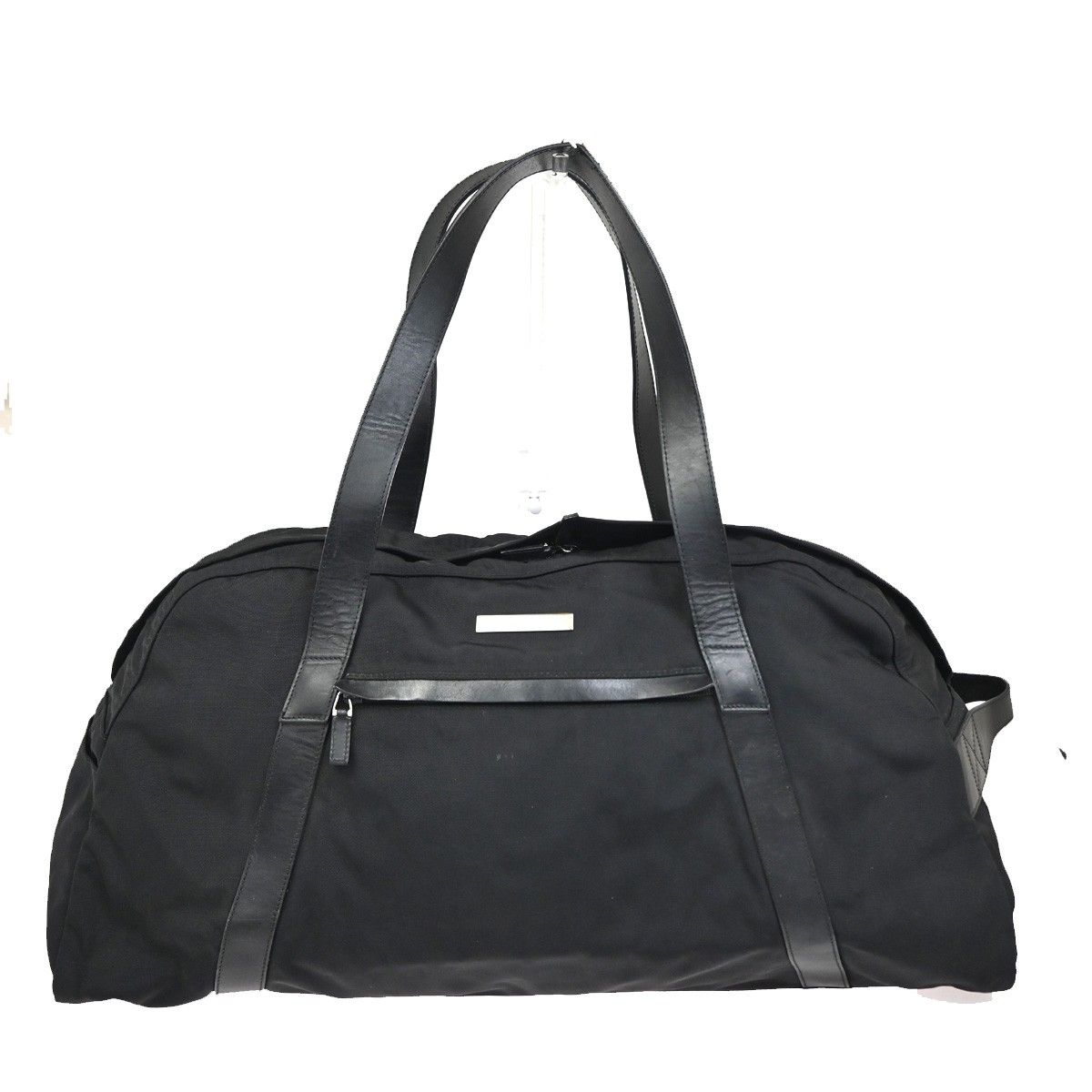 Gucci Boston Bag Black Nylon Leather