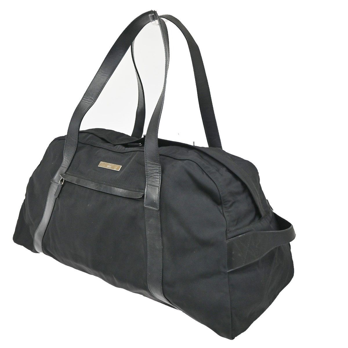 Gucci Boston Bag Black Nylon Leather — view 2