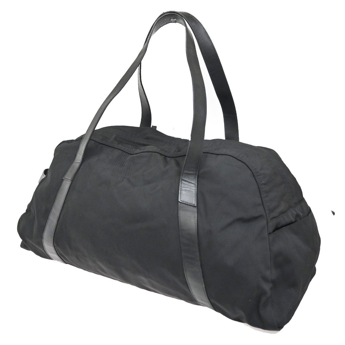 Gucci Boston Bag Black Nylon Leather — view 4