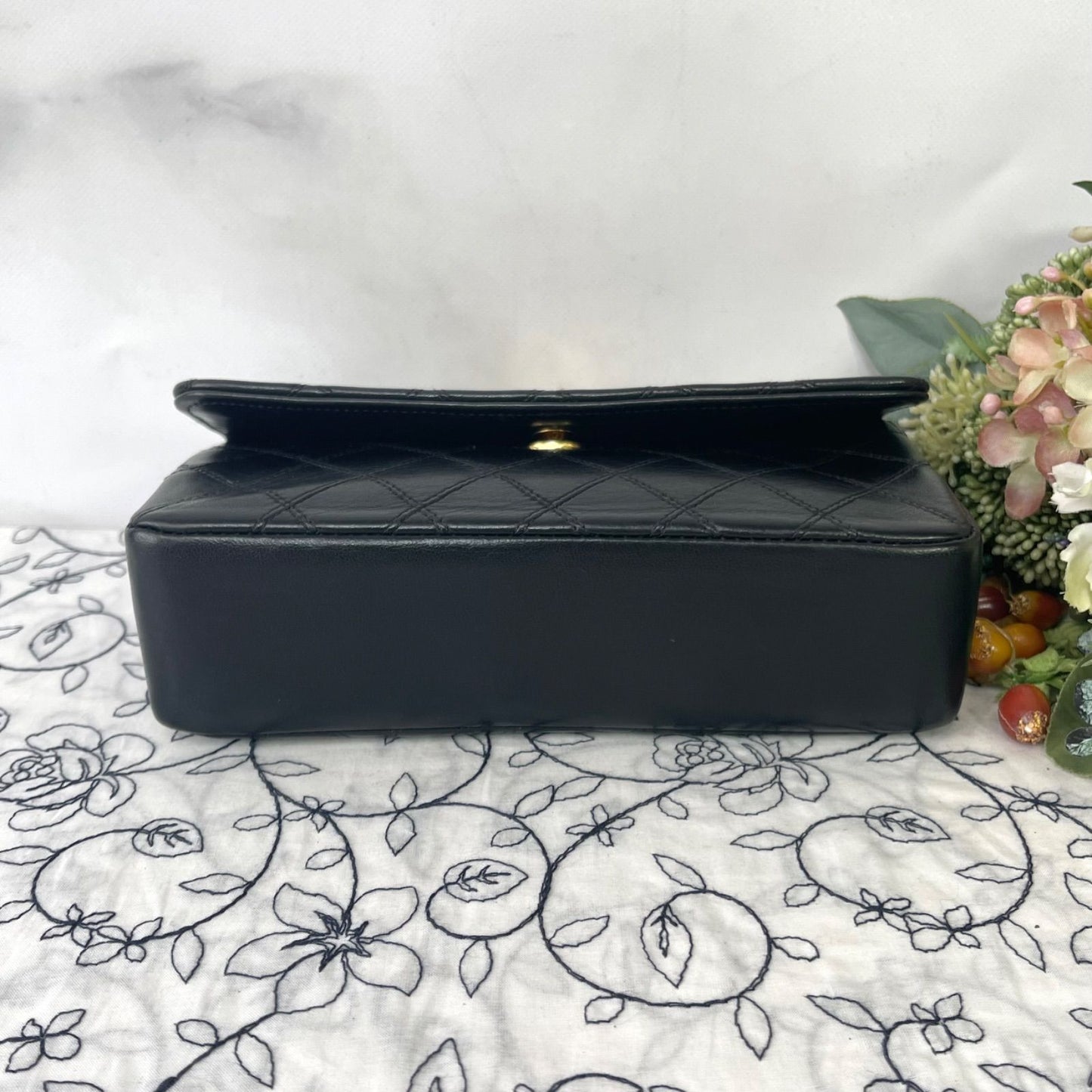 Chanel Vintage Quilted Jumbo CC Logo Shoulder Bag — view 7