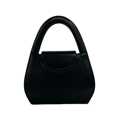 Cartier Vintage Panthere Leather Handle Mini Tote Bag Black — view 3