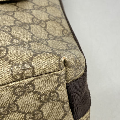 Gucci Shoulder Bag GG Supreme Brown Silver — view 6