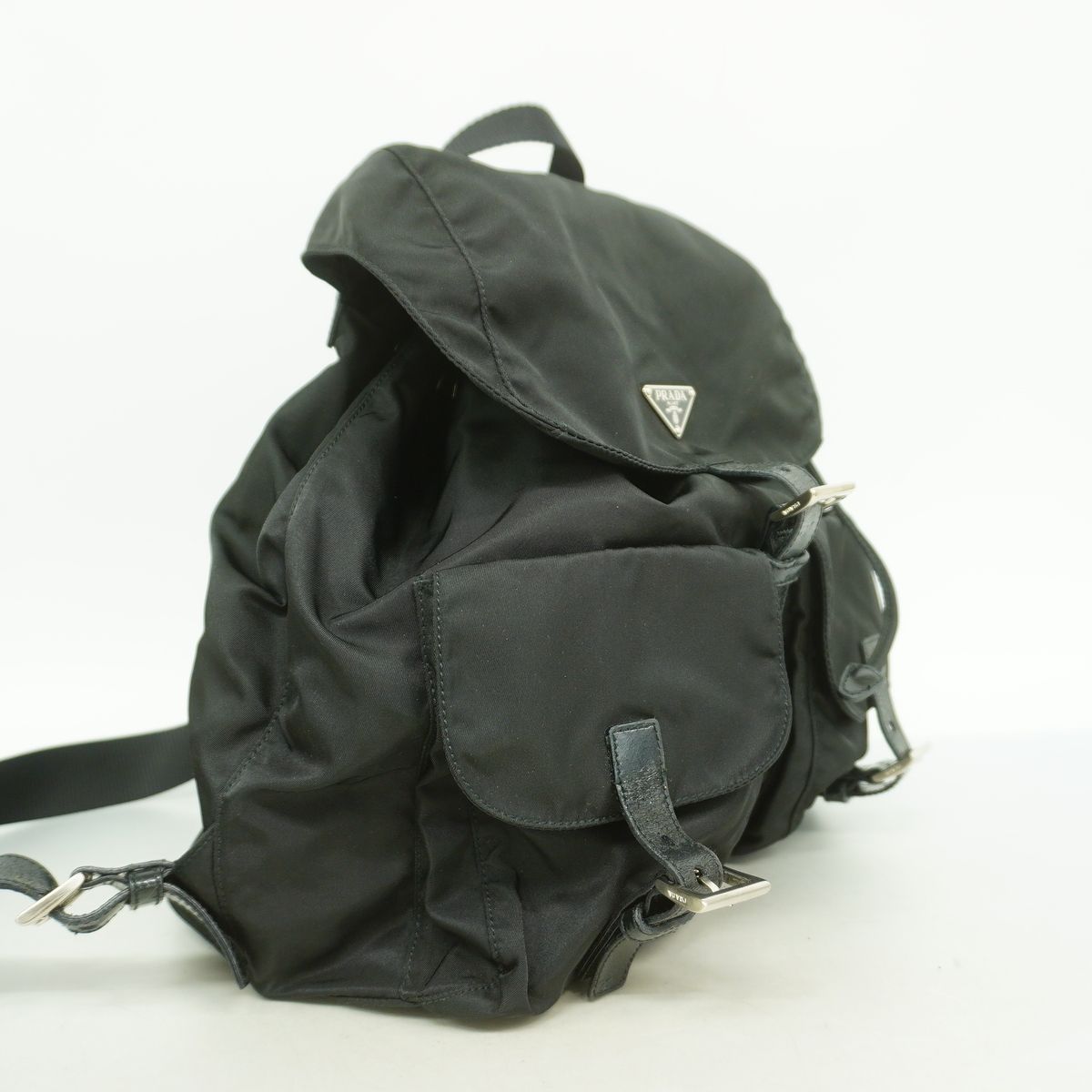 Prada Backpack Nylon Black Silver — view 2