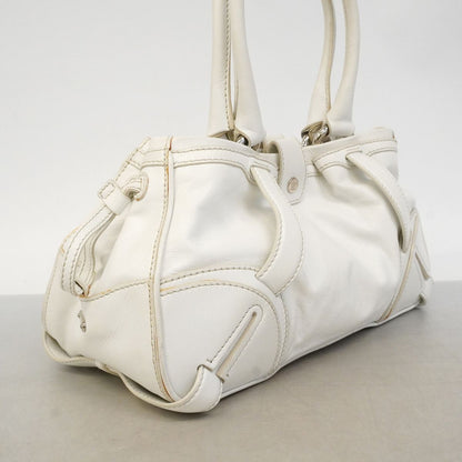 Celine Leather White Silver Handbag — view 2