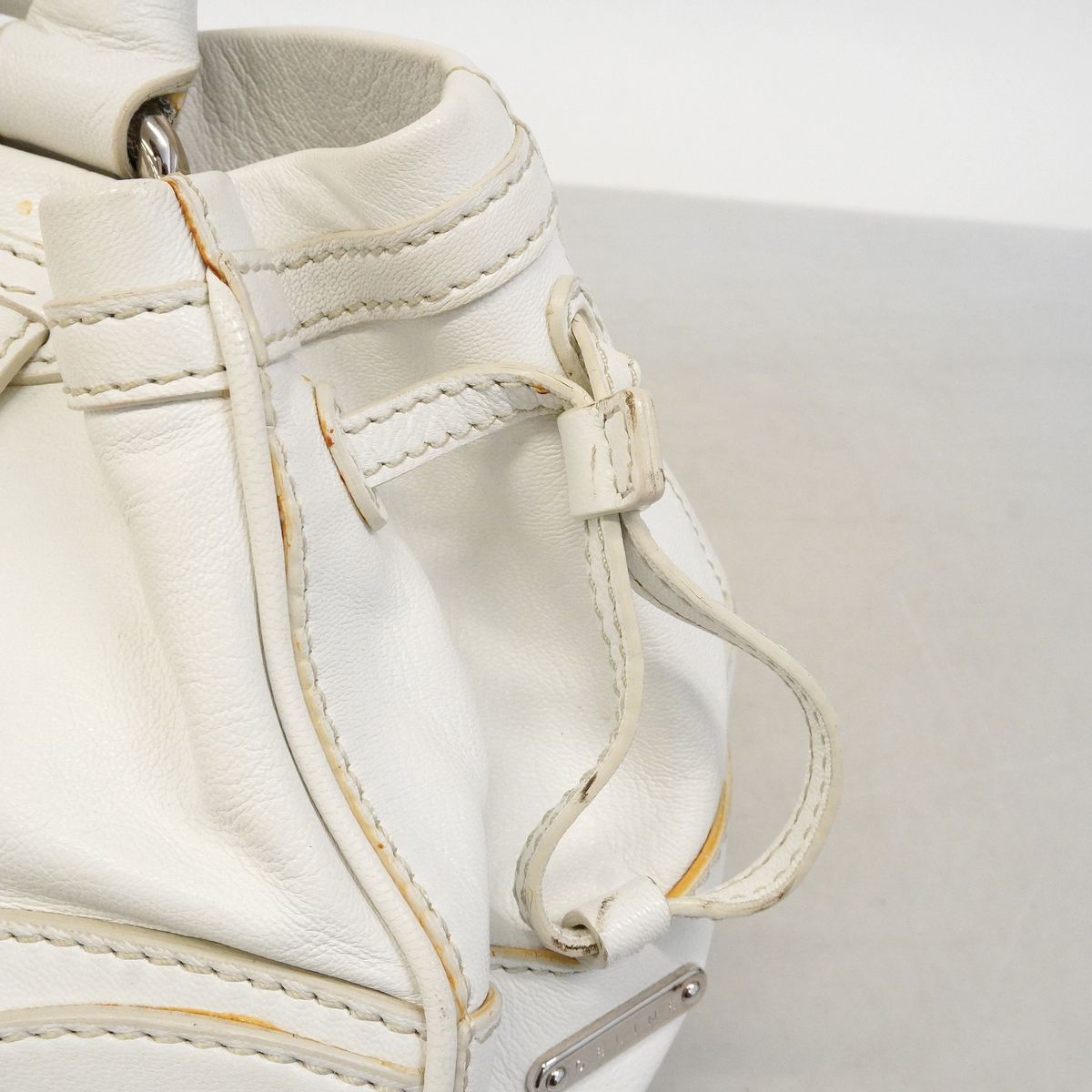Celine Leather White Silver Handbag — view 7