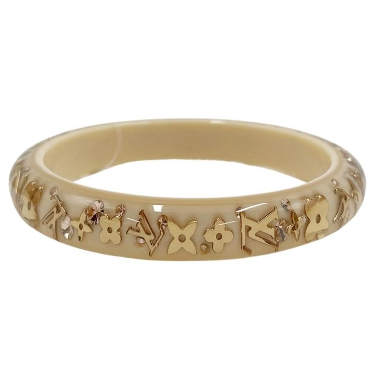 Louis Vuitton Ankle John Clear Gold Resin Bracelet — view 2