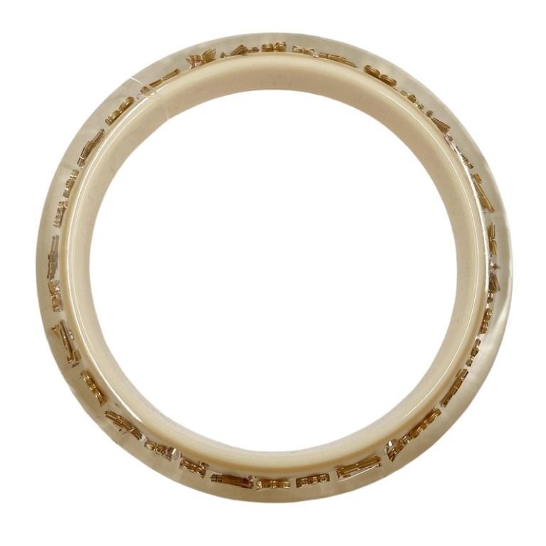Louis Vuitton Ankle John Clear Gold Resin Bracelet — view 3